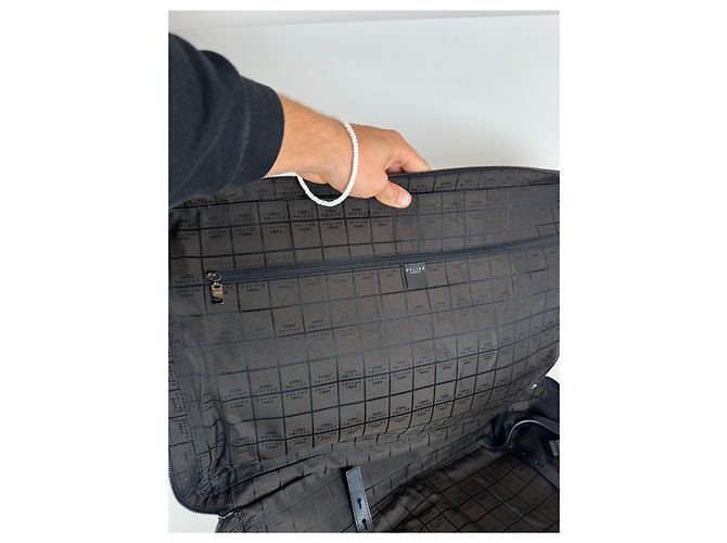Céline Borsa da viaggio in pelle 2 in 1 Vintage Celine Paris nera Nero - vista 6