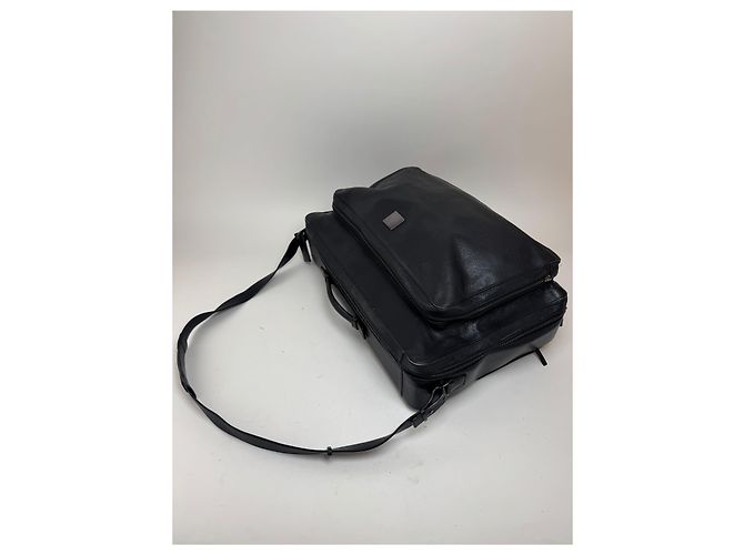 Céline Borsa da viaggio in pelle 2 in 1 Vintage Celine Paris nera Nero - vista 9