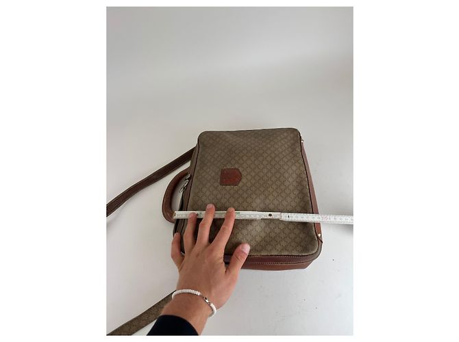 Céline Vintage Celine Paris 2Way Leder Triomphe Tasche beige - Ansicht 11