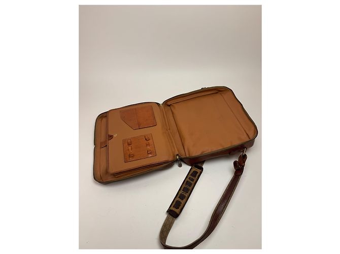 Céline Vintage Celine Paris 2Way Leder Triomphe Tasche beige - Ansicht 3
