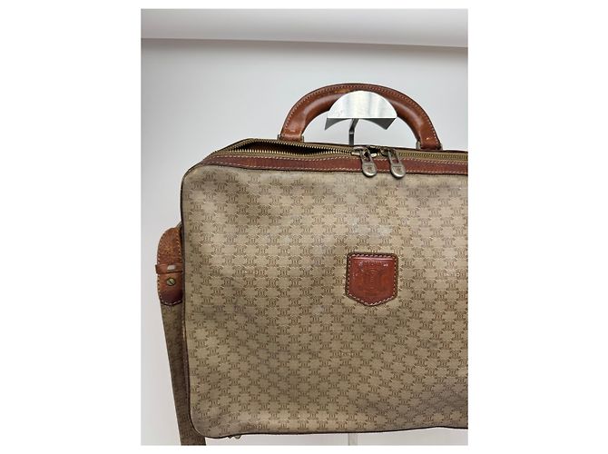 Céline Vintage Celine Paris 2Way Leder Triomphe Tasche beige - Ansicht 4