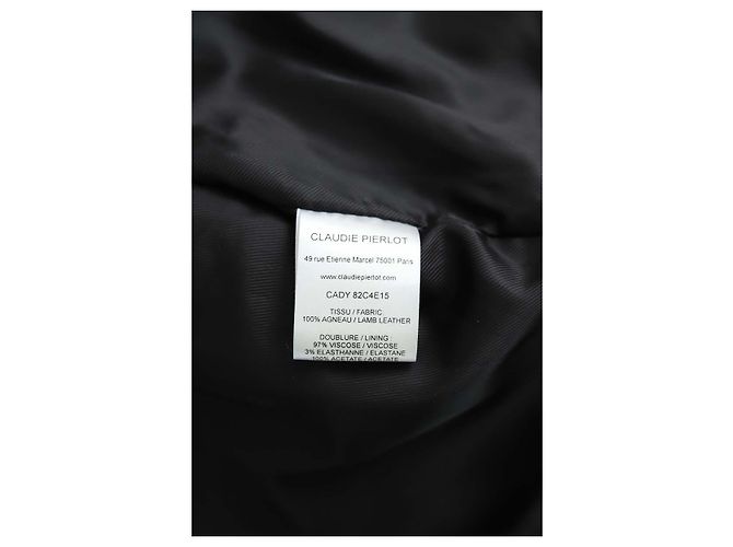 Claudie Pierlot Jaqueta de couro preta - vista 6