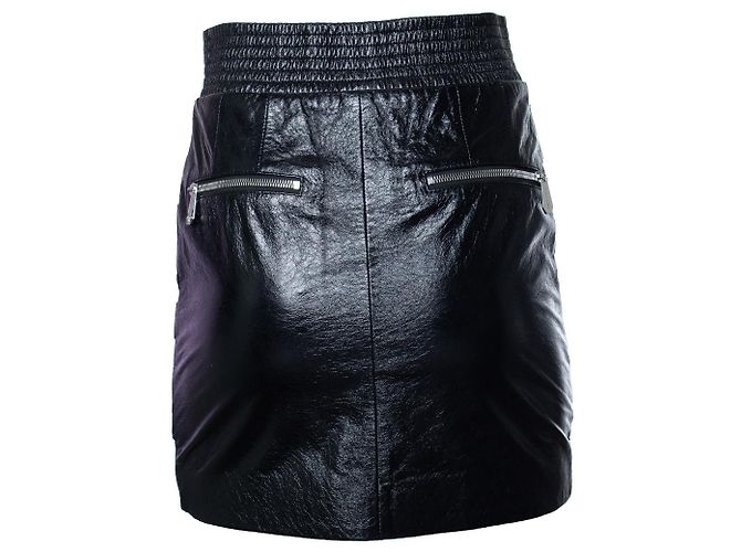 Falda de cuero recubierto Philipp Plein Negro Plata - vista 3