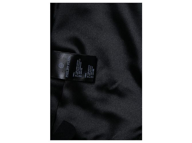 Falda de cuero recubierto Philipp Plein Negro Plata - vista 8