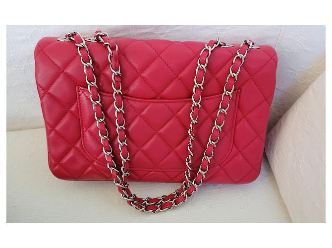 Timeless Borsa Chanel Flap Rosa in Pelle d'Agnello - vista 11