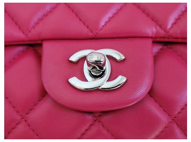 Timeless Borsa Chanel Flap Rosa in Pelle d'Agnello - vista 12