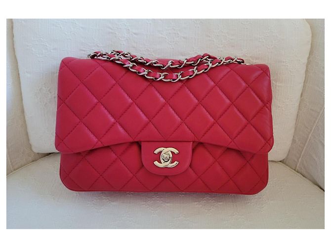 Timeless Borsa Chanel Flap Rosa in Pelle d'Agnello - vista 2