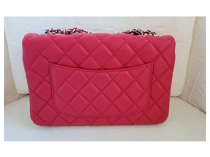 Timeless Borsa Chanel Flap Rosa in Pelle d'Agnello - vista 3