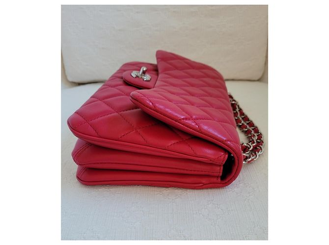 Timeless Borsa Chanel Flap Rosa in Pelle d'Agnello - vista 4