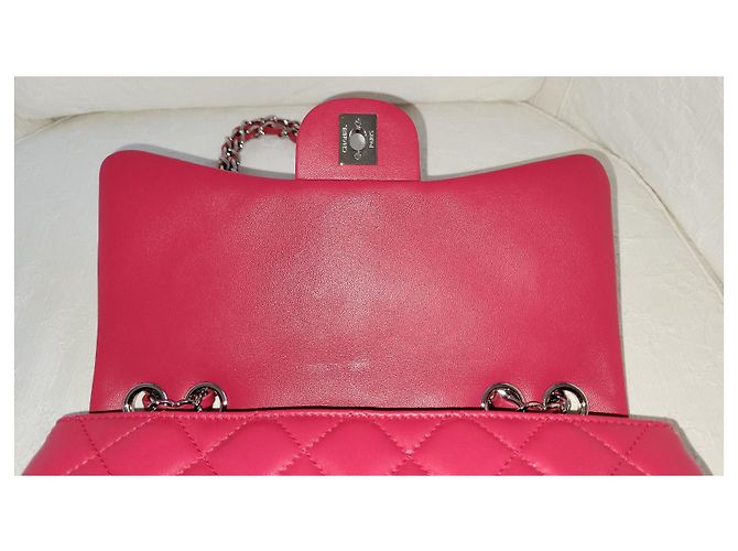 Timeless Borsa Chanel Flap Rosa in Pelle d'Agnello - vista 8