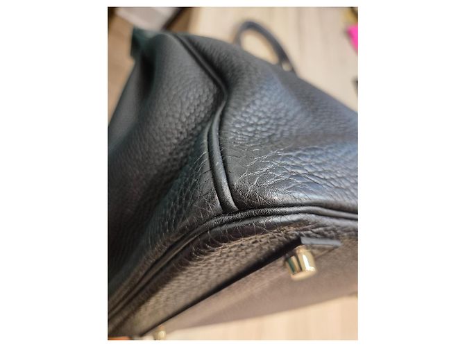 Hermès Birkin 40 in pelle Togo nera Nero - vista 12