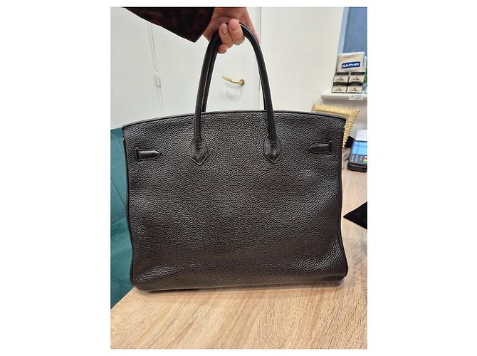 Hermès Birkin 40 in pelle Togo nera Nero - vista 21