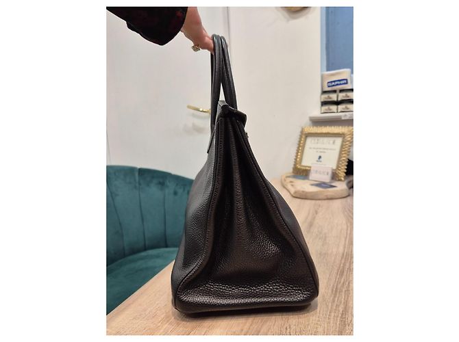 Hermès Birkin 40 in pelle Togo nera Nero - vista 8