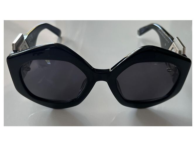 Philipp Plein SPP102S-700 Gafas de sol negras geométricas Negro - vista 4