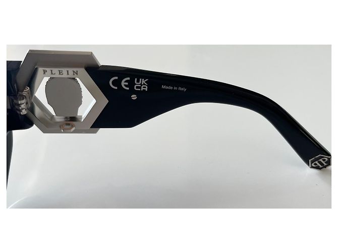 Philipp Plein SPP102S-700 Gafas de sol negras geométricas Negro - vista 7