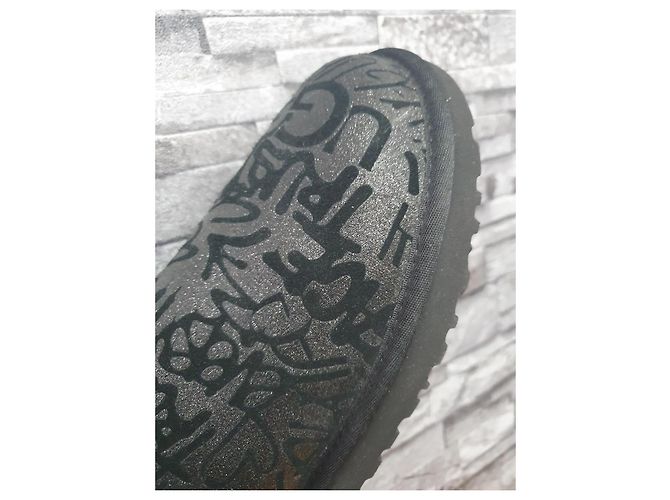 Ugg Mini Graffiti Brillante Nero Glitter - vista 3