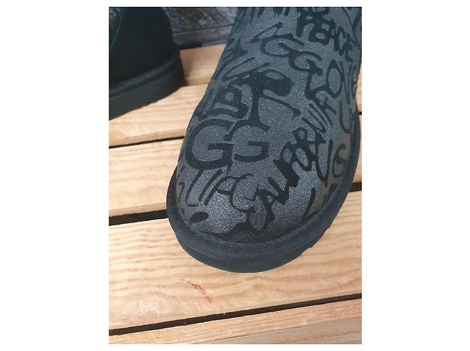 Ugg Mini Graffiti Brillante Nero Glitter - vista 6