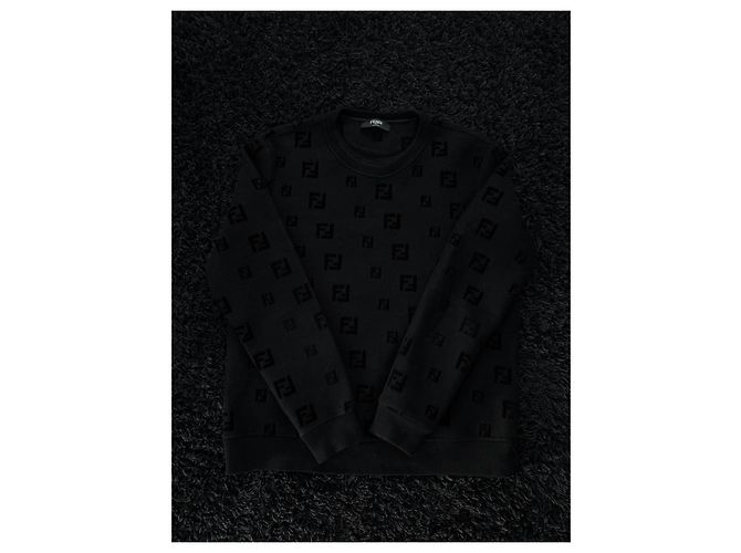 Camicia Fendi College Nera in Cotone Nero - vista 2