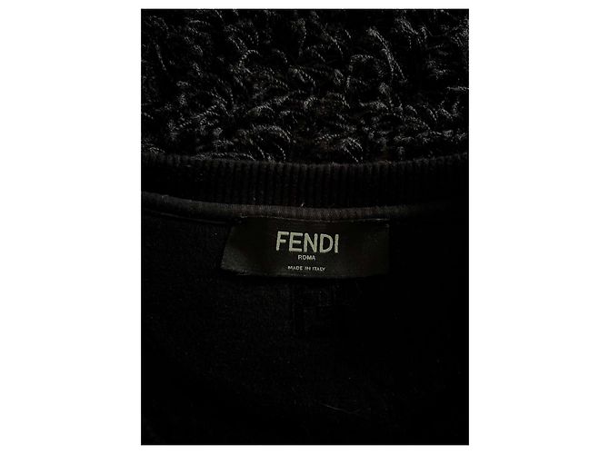 Camicia Fendi College Nera in Cotone Nero - vista 3