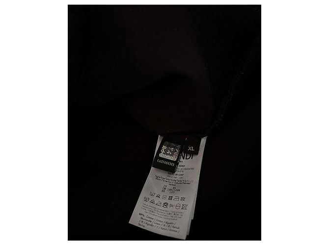 Camicia Fendi College Nera in Cotone Nero - vista 4