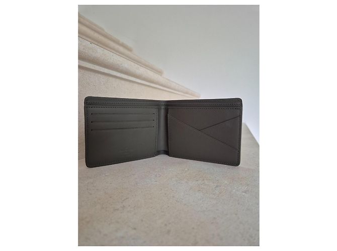 Louis Vuitton Aerogram Geldbörse Leder Khaki - Ansicht 3