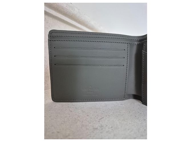 Louis Vuitton Aerogram Geldbörse Leder Khaki - Ansicht 4