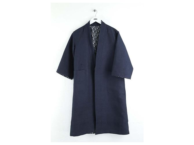 Dior Cappotto in cotone blu - vista 3