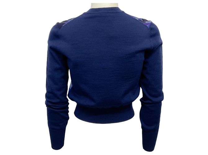 Erdem marineblauer floral cropped Cardigan - Ansicht 3