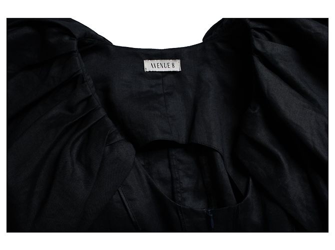 Autre Marque Avenue 8, Jumpsuit in Schwarz mit Rüschenschultern - Ansicht 6