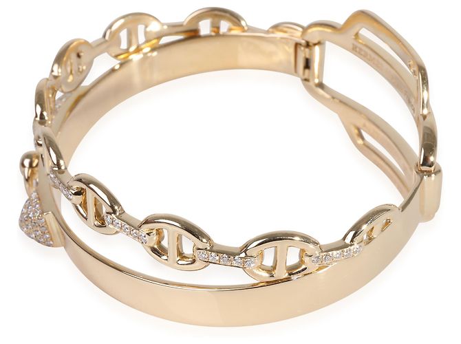 Bracciale Hermès Double Tour Collier De Chien in oro giallo 18k 0,79 Ctw - vista 3