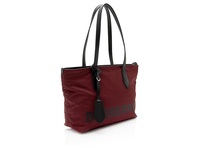 Borsa Tote Piccola Ardwell in Nylon con Logo Burberry Nero - vista 2