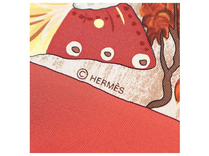 Foulard in seta Hermès Carre 90 KUGGOR TREE Rosso - vista 6