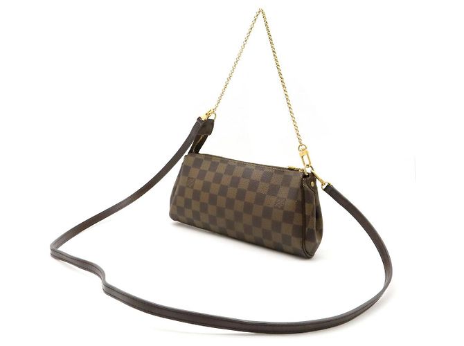 Clutch Eva Damier Louis Vuitton Marrone - vista 2