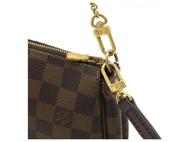 Clutch Eva Damier Louis Vuitton Marrone - vista 4