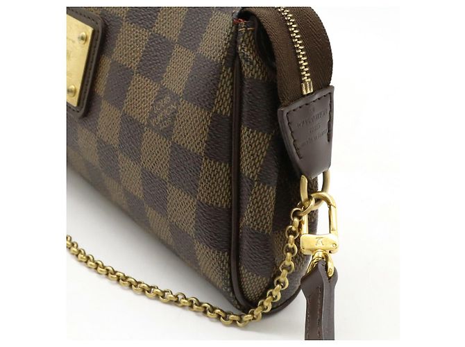 Clutch Eva Damier Louis Vuitton Marrone - vista 5