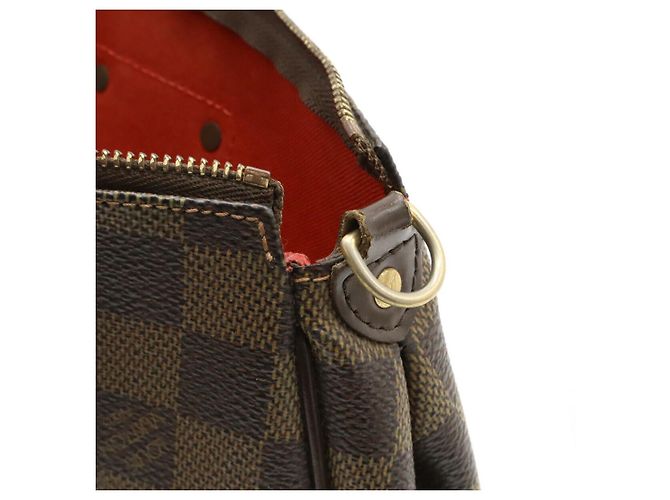 Clutch Eva Damier Louis Vuitton Marrone - vista 8