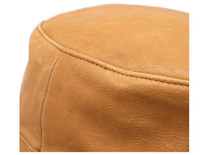 Cappello bucket in pelle di vitello Hermès Marrone Beige - vista 3