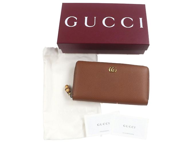 Gucci Bamboo Leather Wallet Brown - view 2