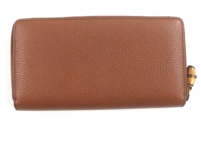 Gucci Bamboo Leather Wallet Brown - view 3