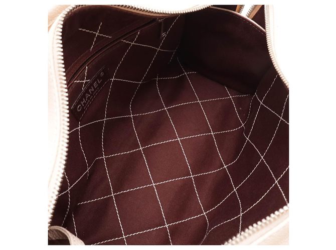 Borsa bowling Coco Mark in pelle caviar di Chanel Rosa - vista 7
