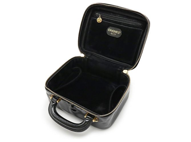 Borsa Vanity Coco Mark in pelle verniciata Chanel Nero - vista 6