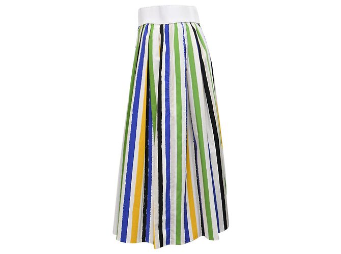 Gonna midi a righe Dolce & Gabbana in cotone multicolore - vista 2