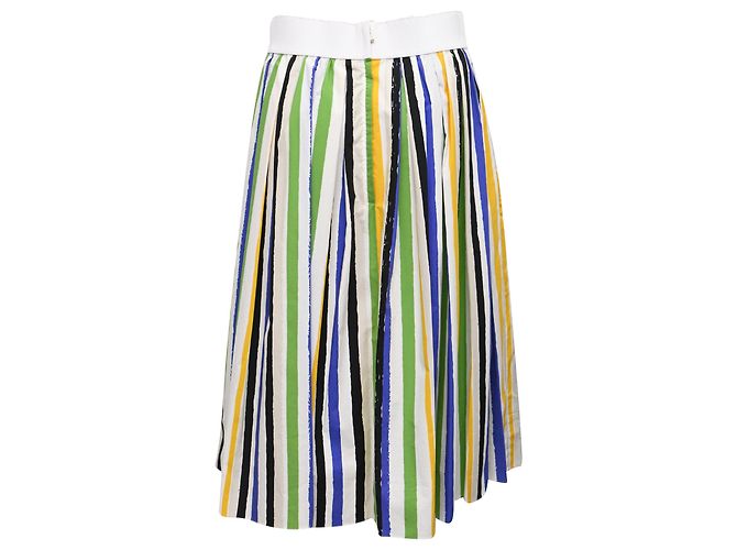 Gonna midi a righe Dolce & Gabbana in cotone multicolore - vista 3
