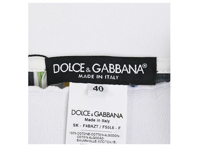 Gonna midi a righe Dolce & Gabbana in cotone multicolore - vista 4