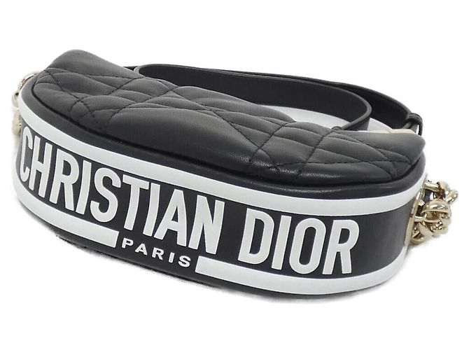 Borsa a Spalla in Agnello Dior Vibe di Christian Dior Nero - vista 2