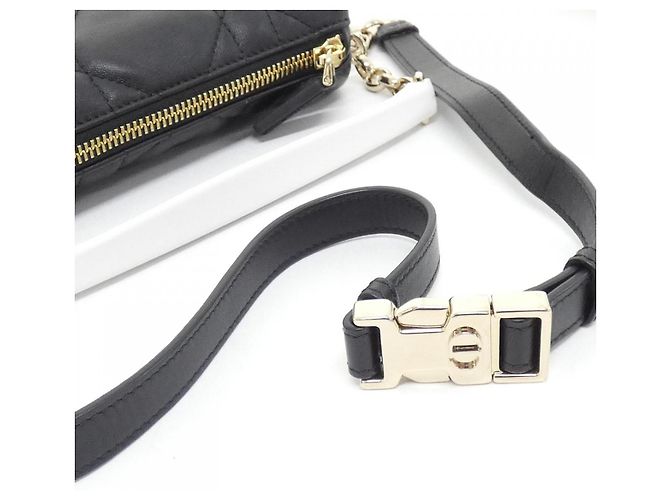 Borsa a Spalla in Agnello Dior Vibe di Christian Dior Nero - vista 4