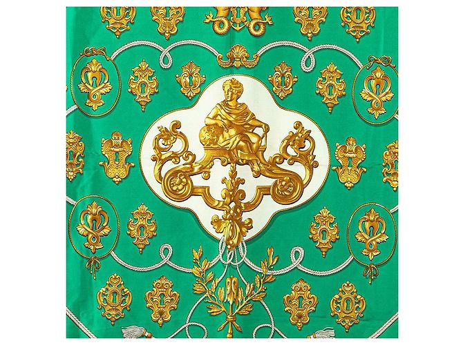 Foulard in seta SESAME di Hermès Verde - vista 2