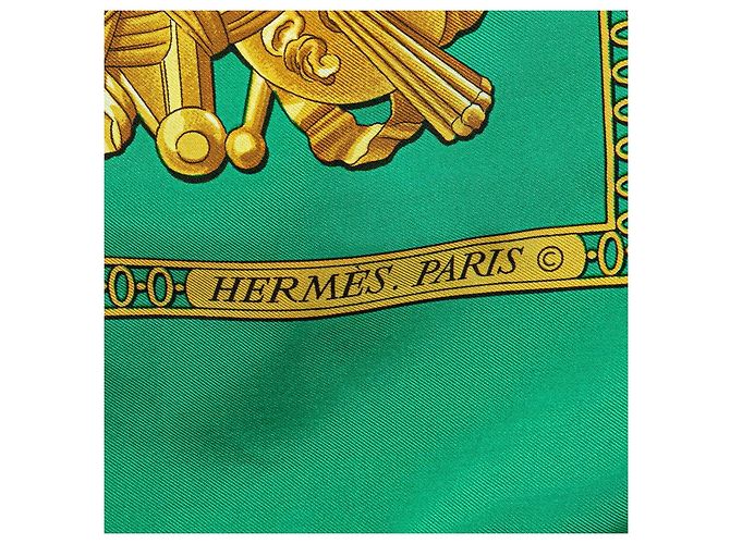Foulard in seta SESAME di Hermès Verde - vista 4