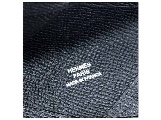 Hermès Hermes Caldy Leather Card Case Black - view 4