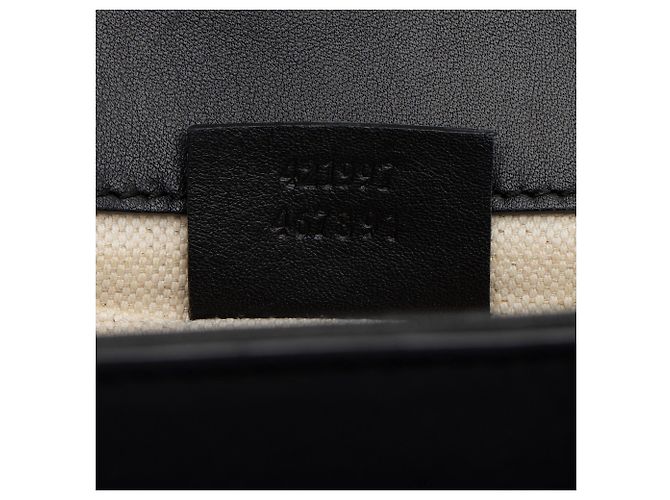 Bolsa de mão média Cat Lock em couro de bezerro Gucci Preto - vista 6